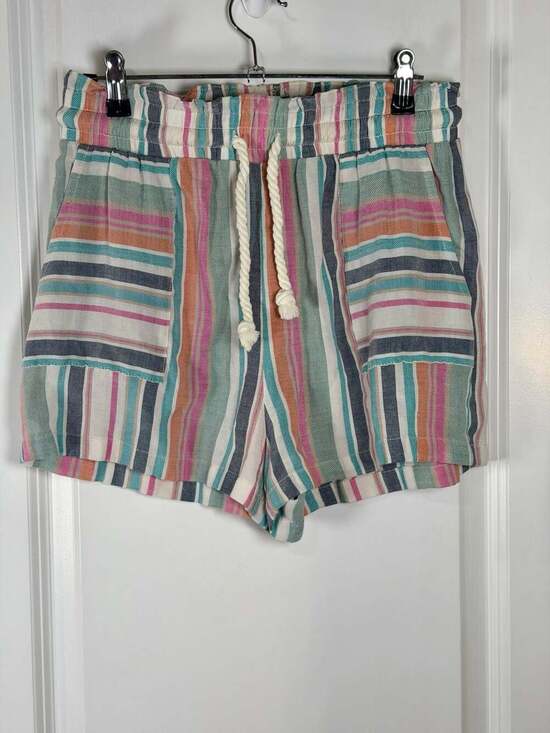 Cupshe Pants - Cupshe Bright Tide Striped Drawstring Beach Shorts